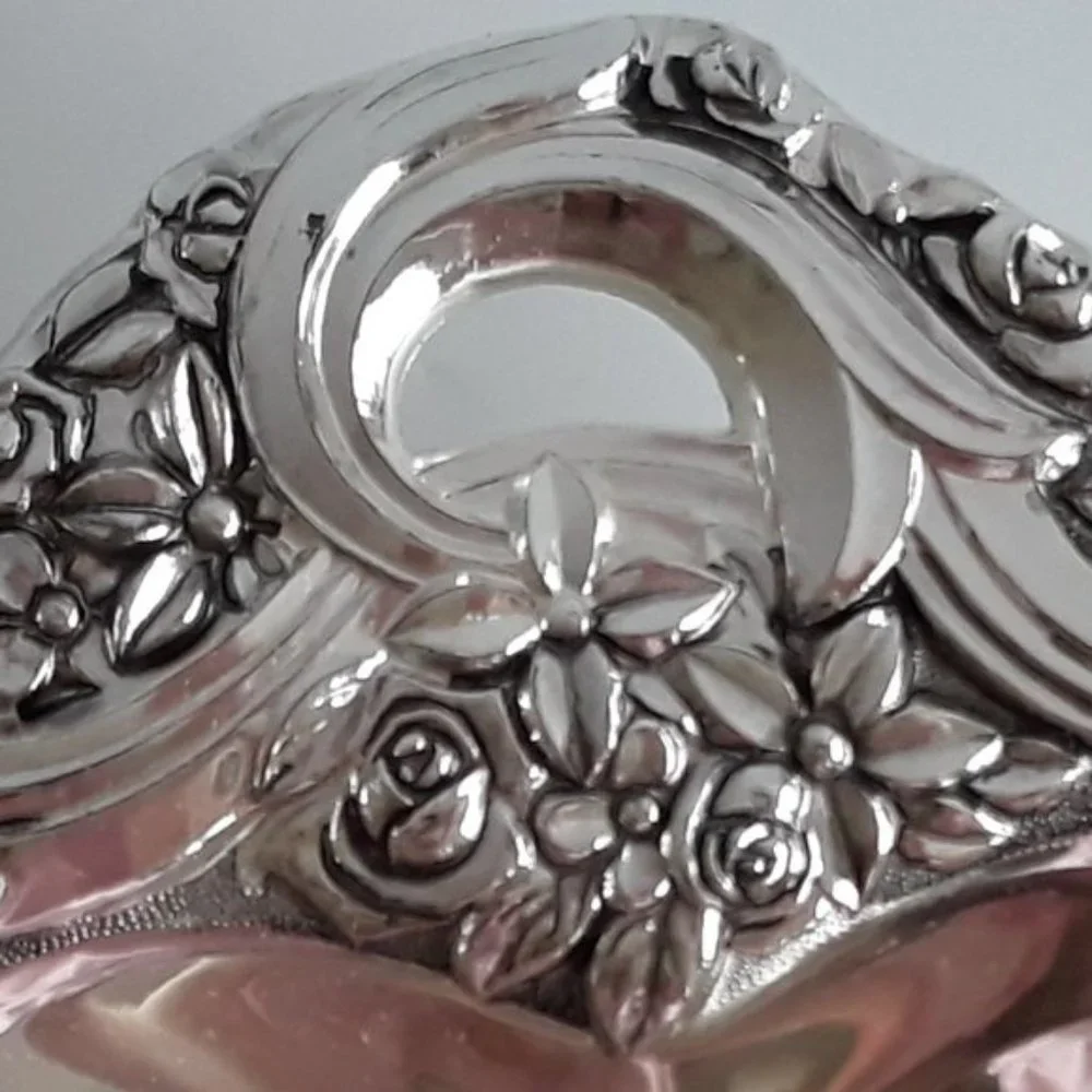 silver heart dish tarnish-resistant, made in Japan